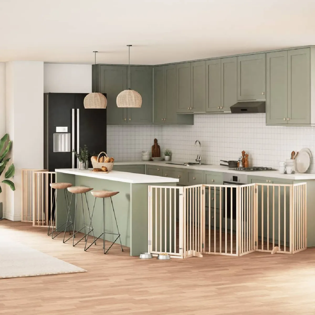 vidaXL Barrière 15 panneaux avec porte - vue 8