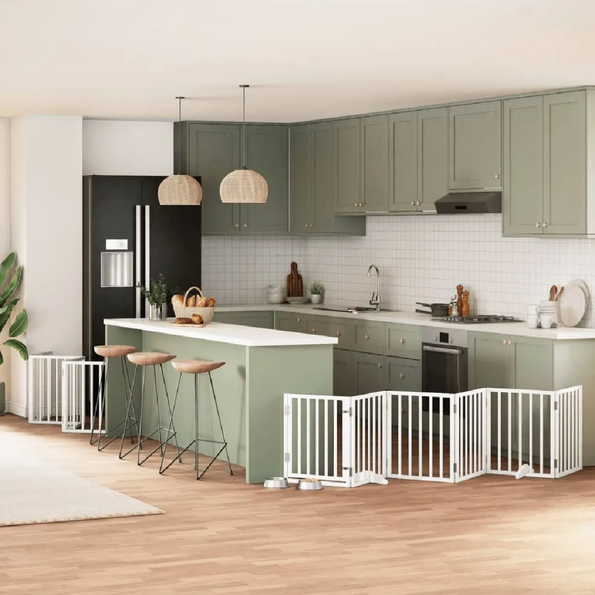 vidaXL Barrière 15 panneaux avec porte - vue 7