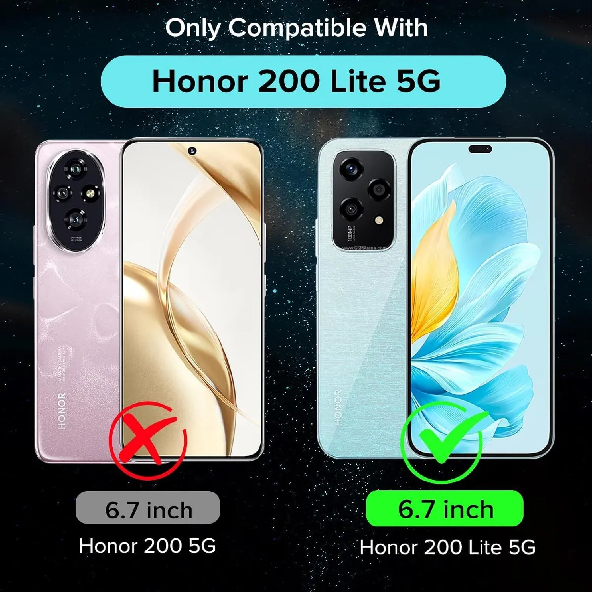 Film Protection Écran Verre Trempé Pour Honor 200 Lite - Transparent - Marque Mooov - Neuf
