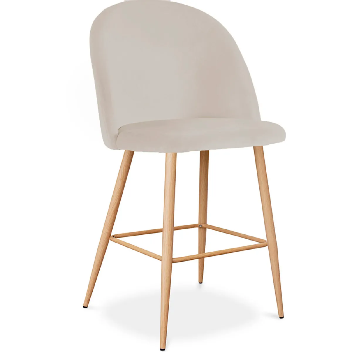Iconik Interior Scandinavian Style Tabouret tapissé en Velours Design scandinave 66cm Evelyne Jaune - vue 5