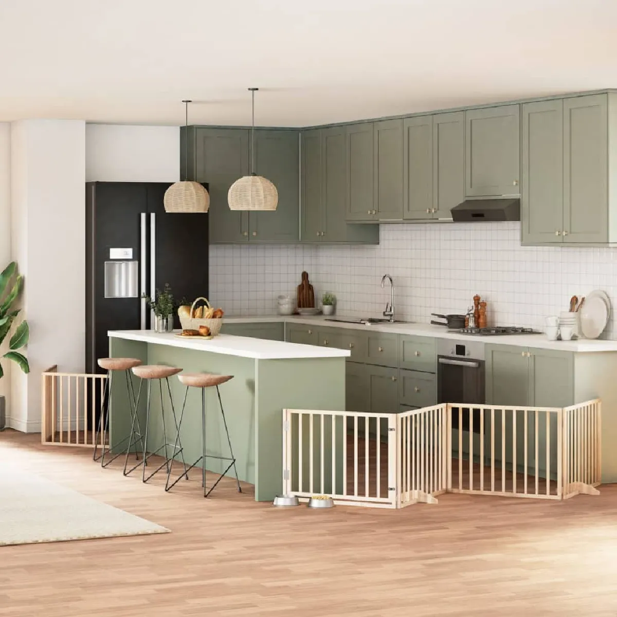 vidaXL Barrière Pour Chien Porte Pliable 12 Panneaux