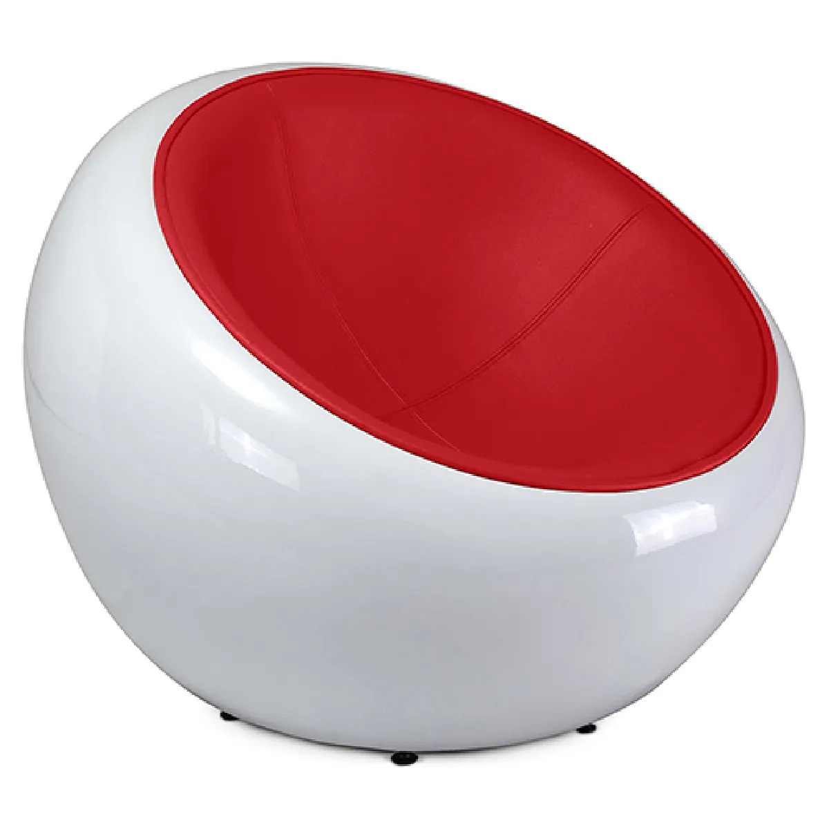 Fauteuil Egg Poco Chair - Simili Cuir Rouge Fauteuil Egg Poco Chair - Simili Cuir Rouge
