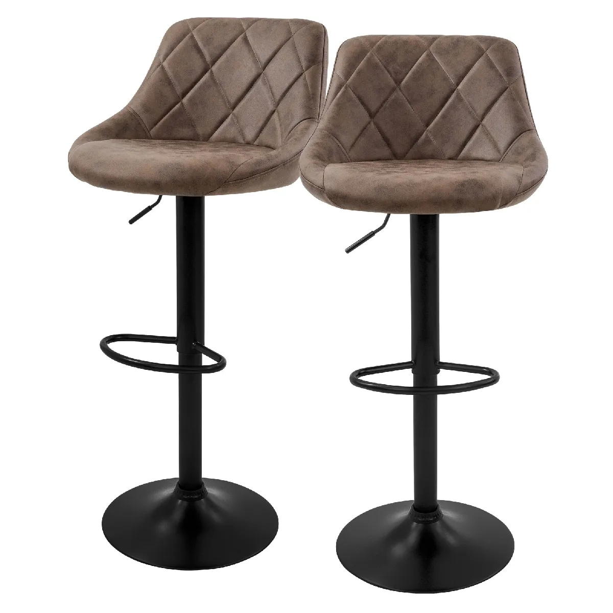 Ml-Design Marron Lot De 2 Tabourets De Bar