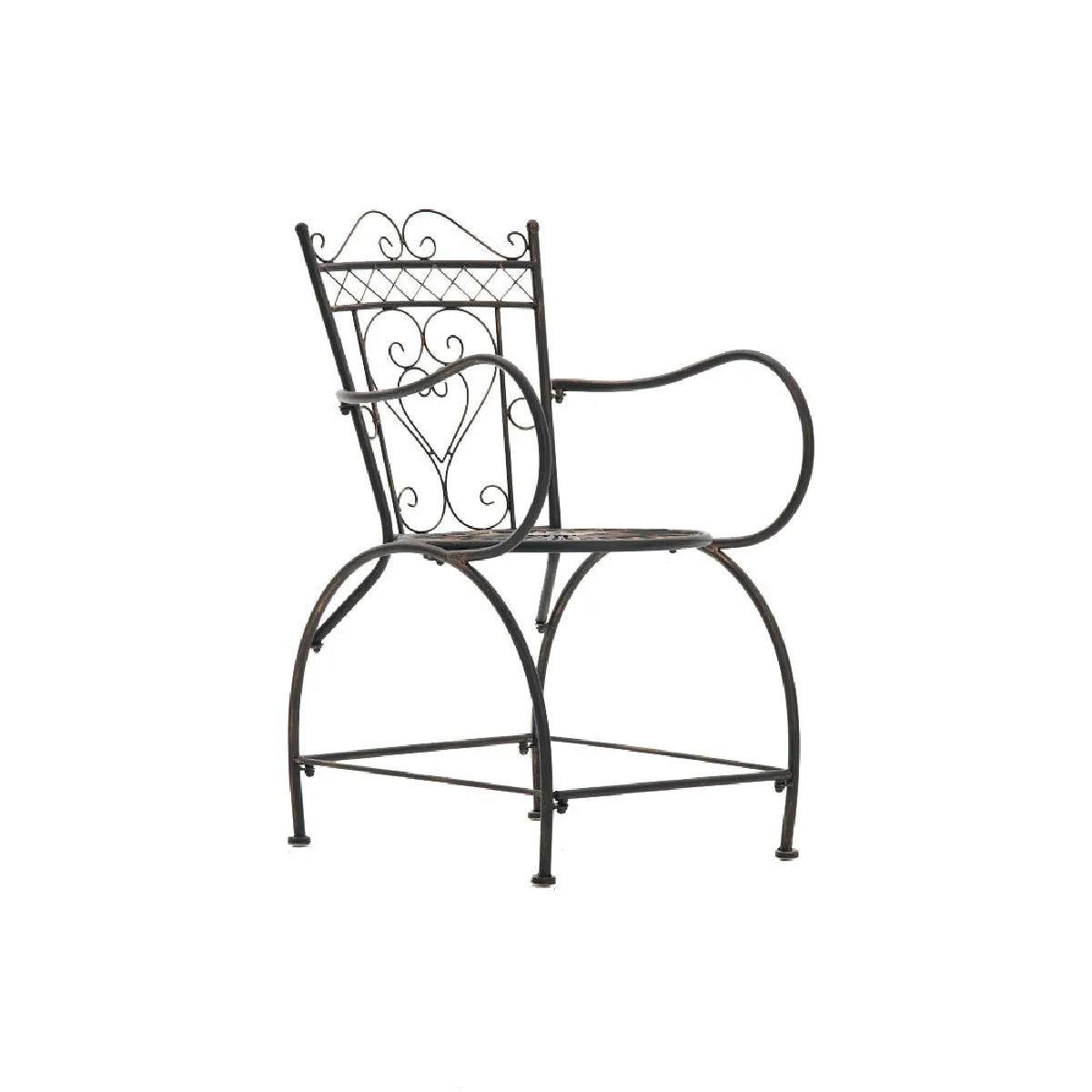 Decoshop26 Chaise de jardin métal - Bronze