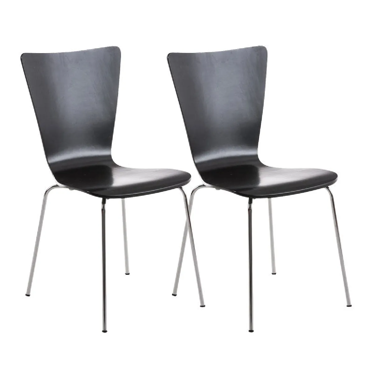 DecoShop26 Chaises Empilables Bois Lot de 2