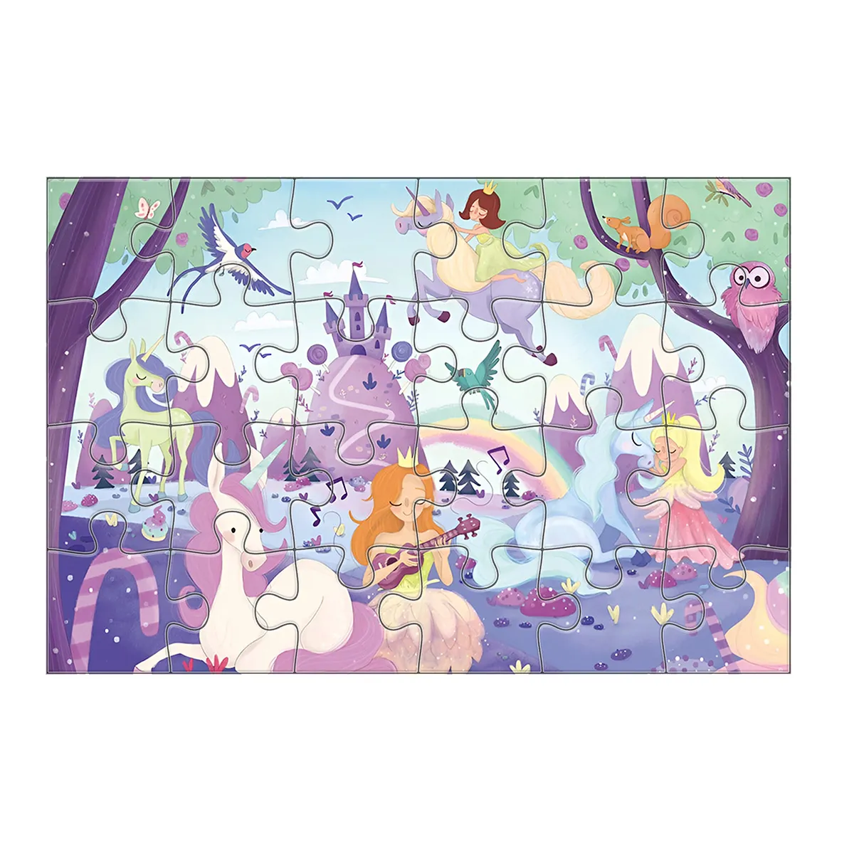 Puzzle Géant 24 pièces : Le monde magique des licornes Ravensburger France - vue 2