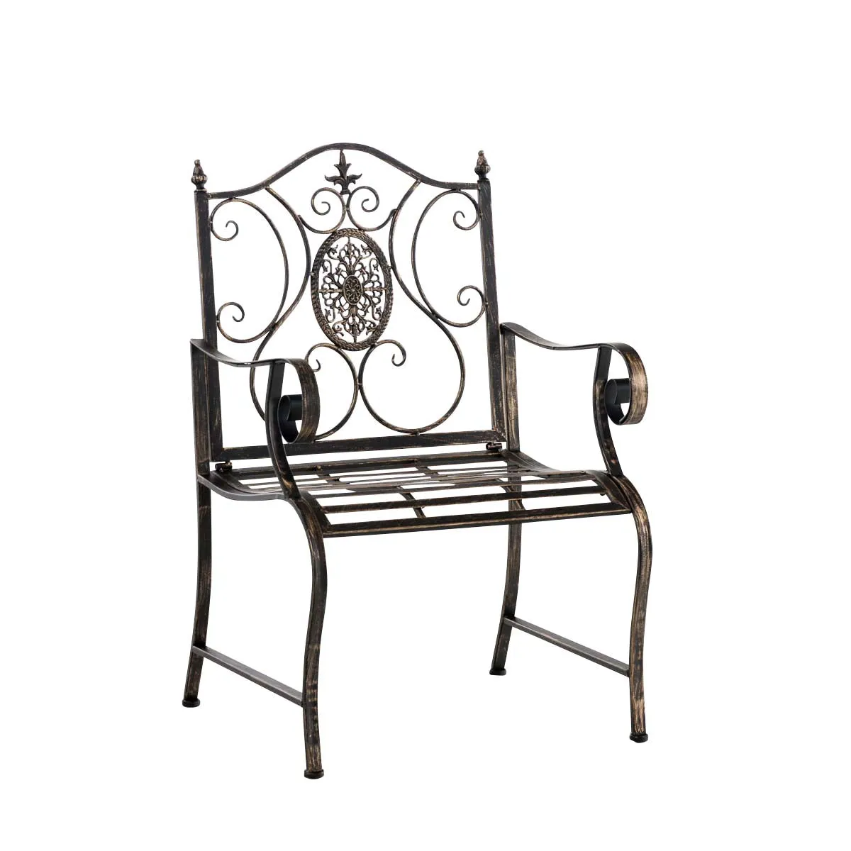Decoshop26 Chaise de jardin - Bronze