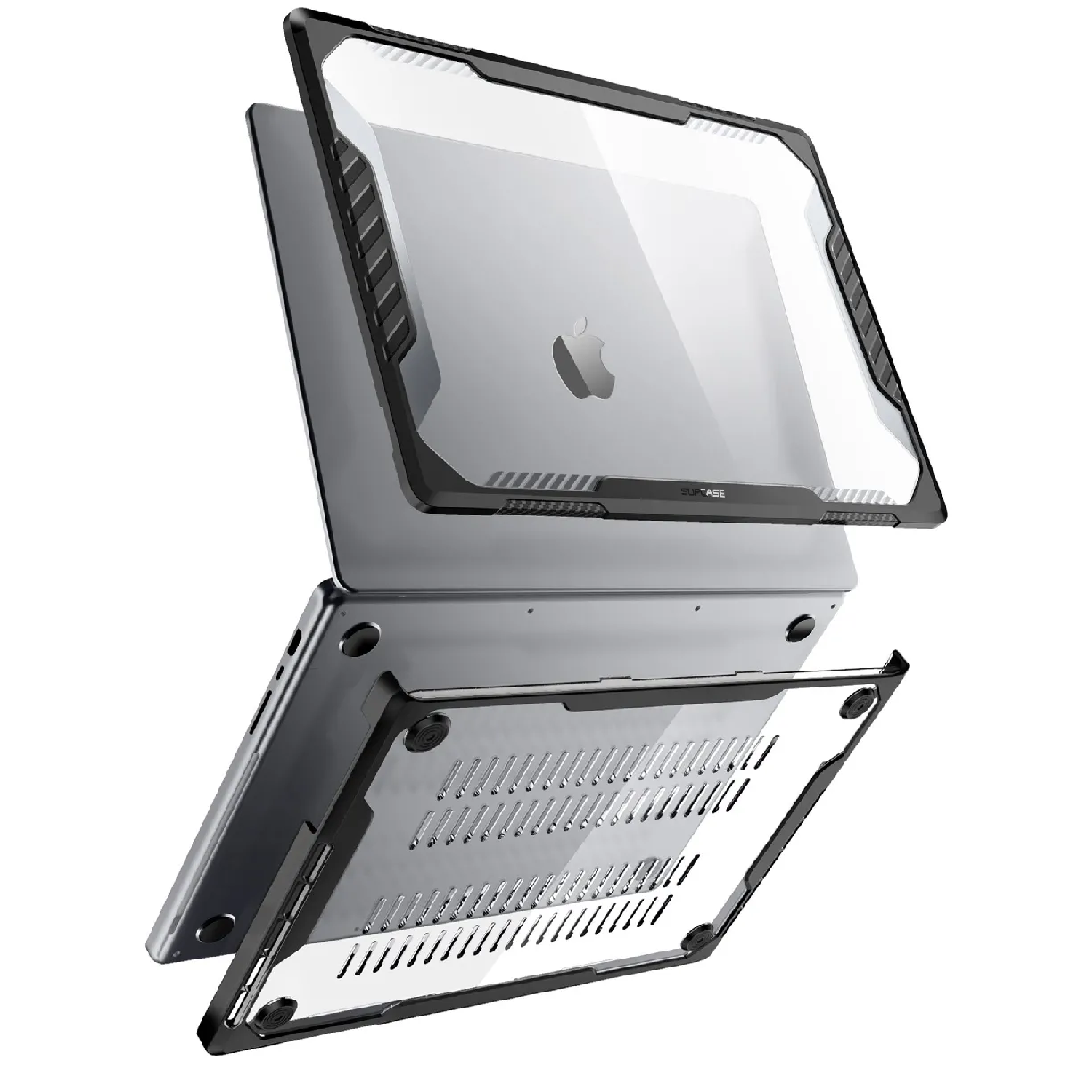 Supcase Noir Coque Bumper Pour Macbook Pro 14" 2023 2022 Et 2021 Transparent