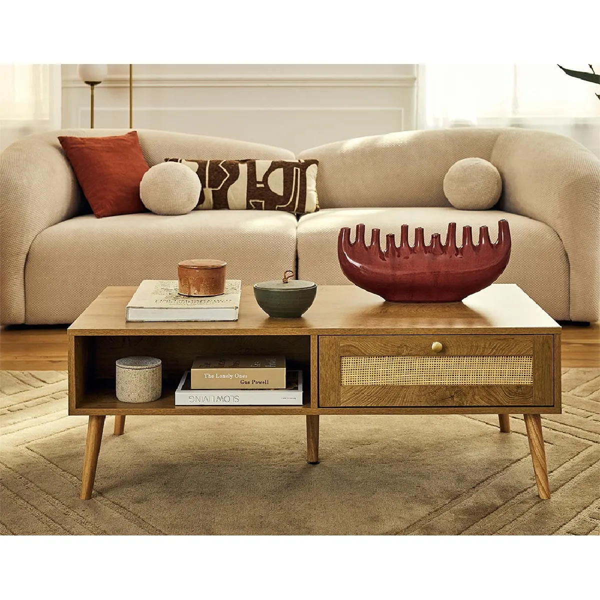 Comparer les prix de BestMobilier Goto Table Basse 110 cm - Bois