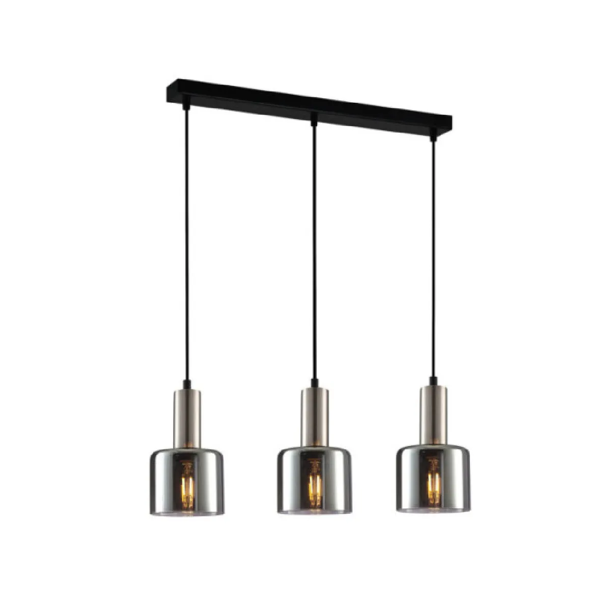 Luminaire_center Suspension lustre verre - Argent