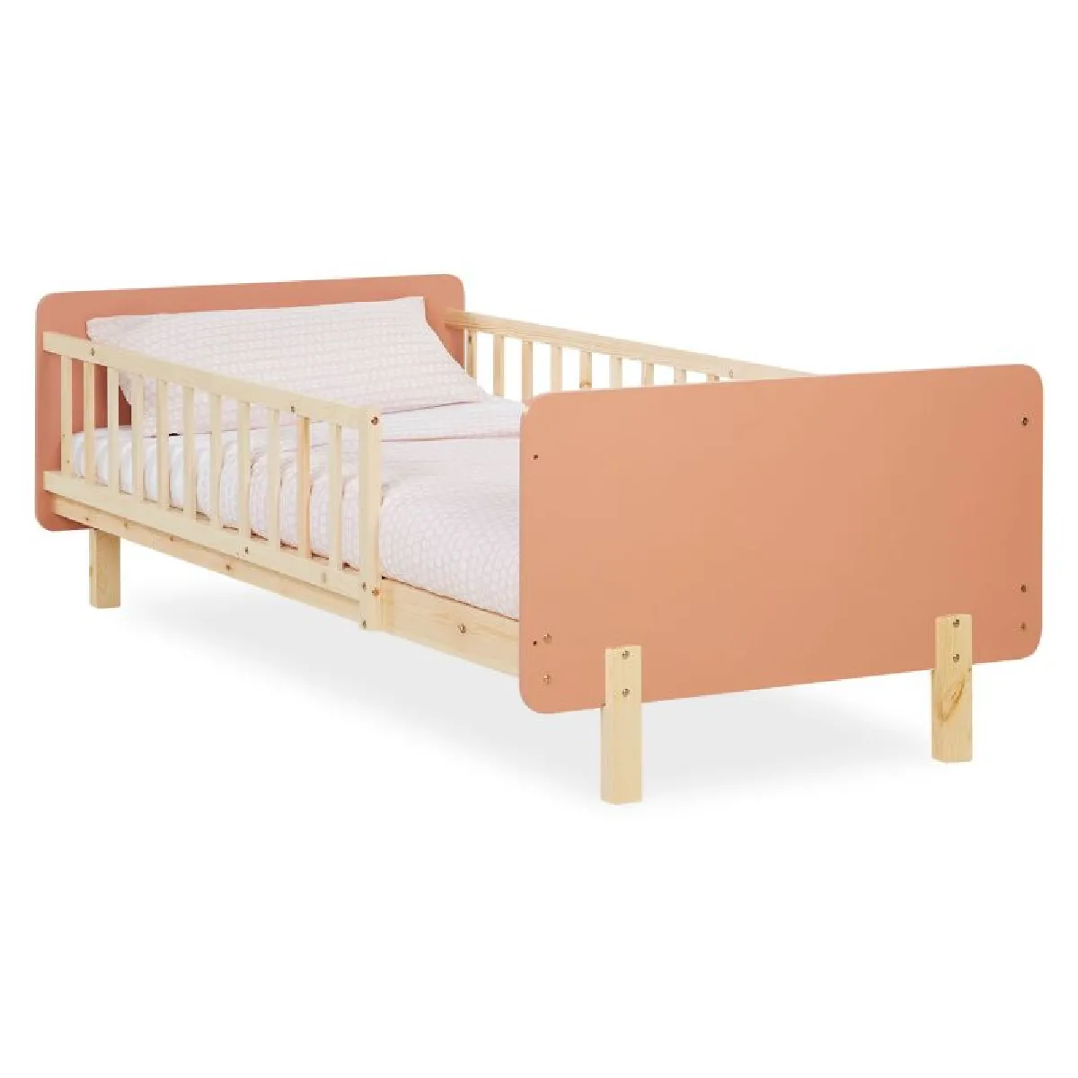 HOMESTYLE4U Lit d'enfant avec matelas 90x200 cm - Rouge