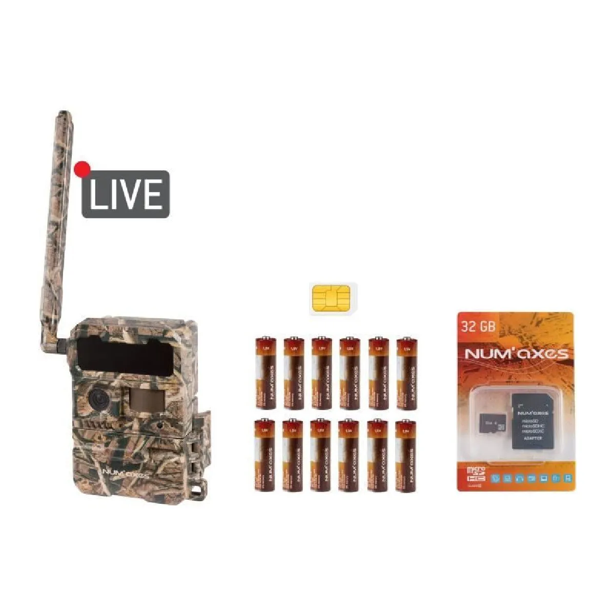 Pack piège photographique NUM'AXES PIE1067 Mémoire HD 1280 x 720 pixels Carte opérateurs - vue 2