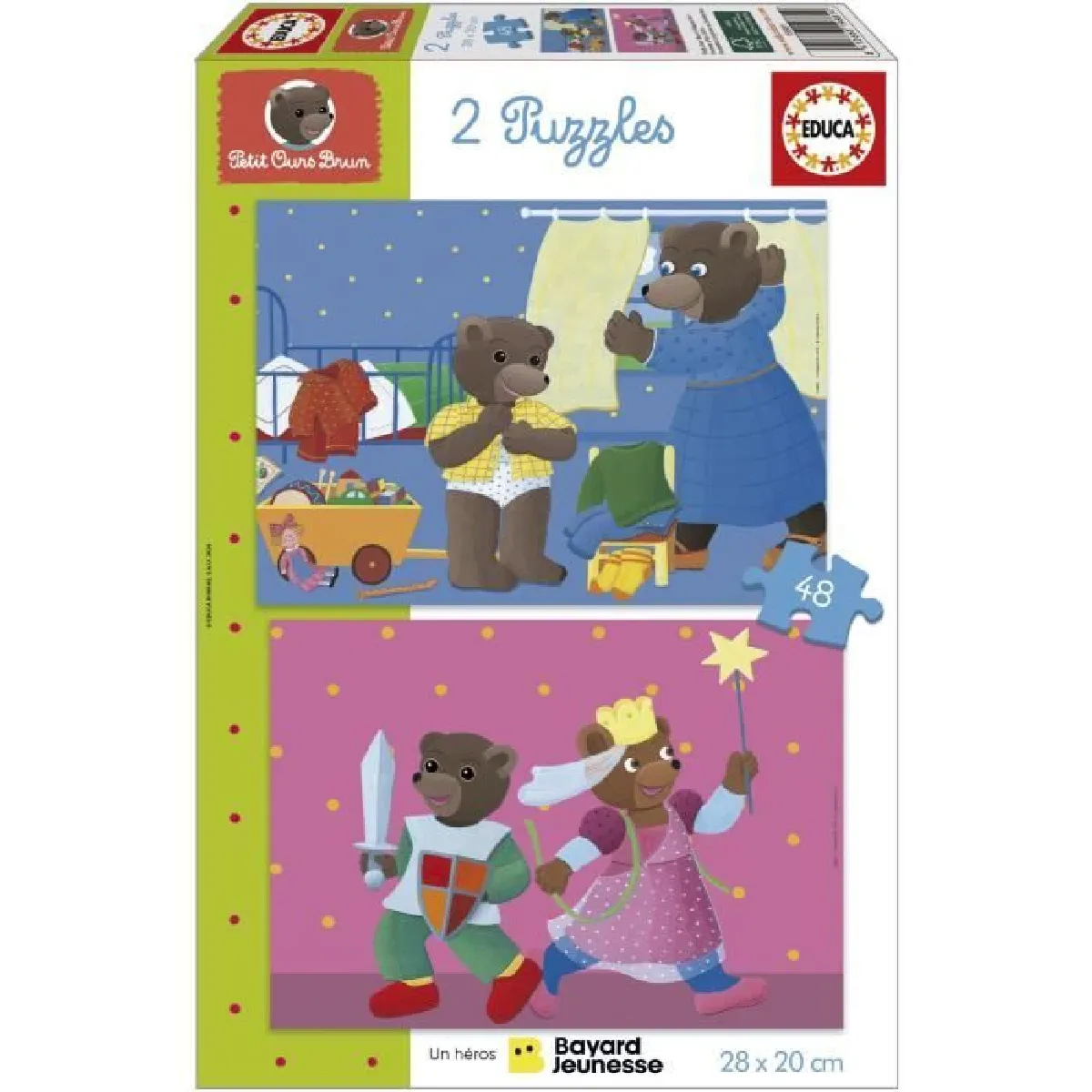 Educa puzzle Petit Ours Brun 2 x 48 pièces