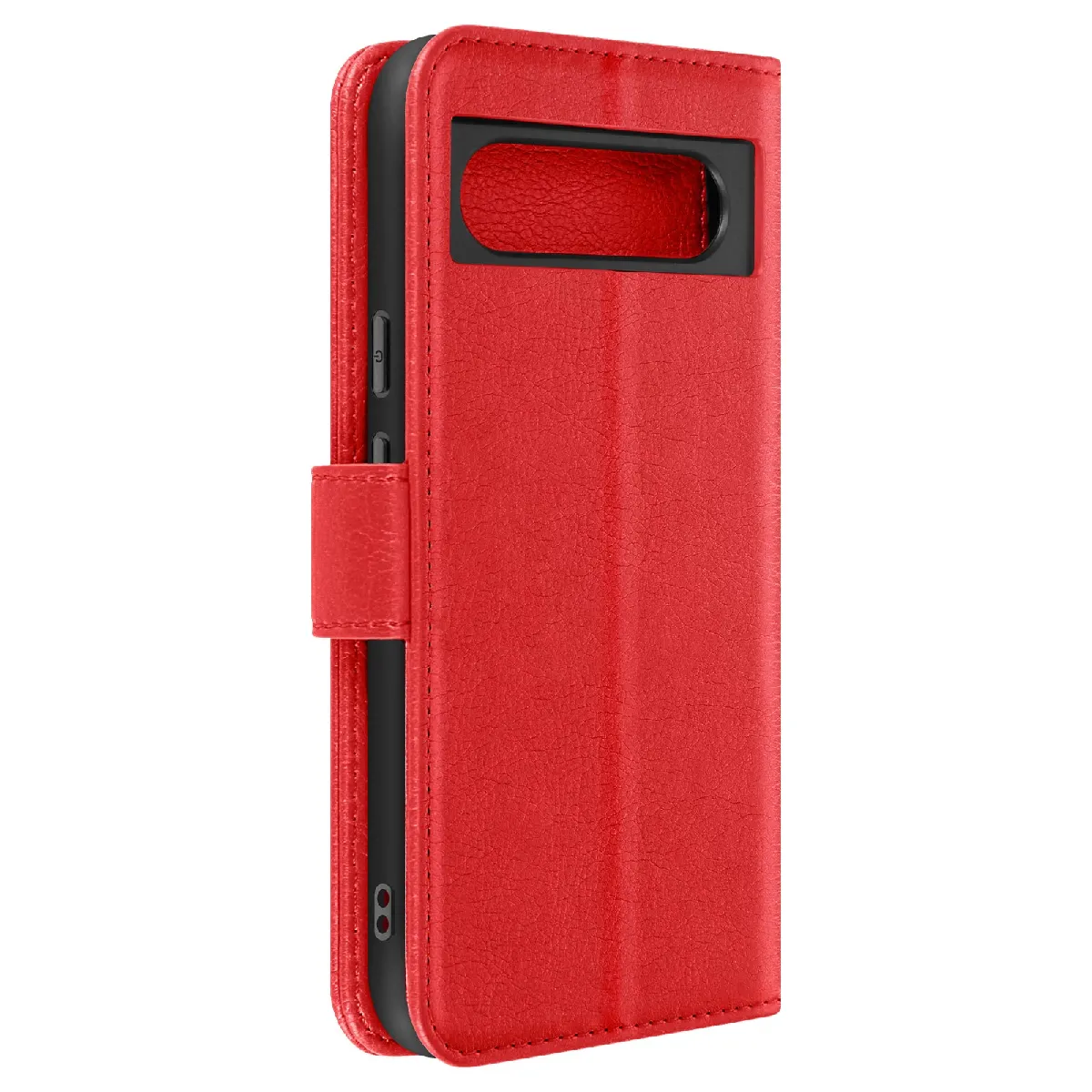 Avizar Rouge Étui Pour Google Pixel 8A Clapet Portefeuille Et Support Vidéo
