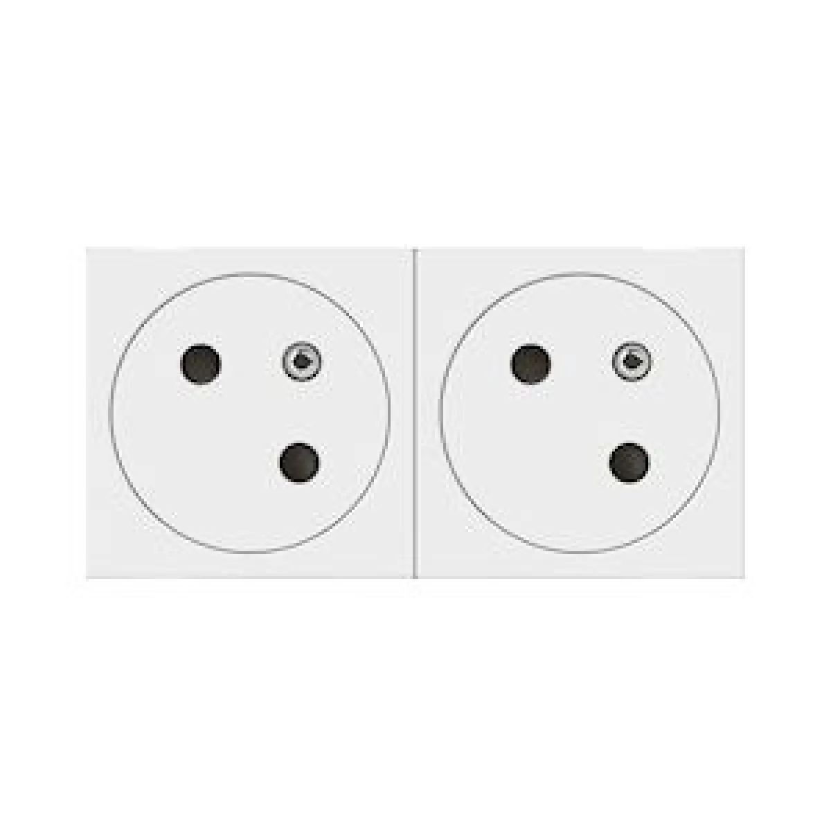 Legrand Blanc Double Prise 2P+T Mosaic Link Surface - 45° - Image 2