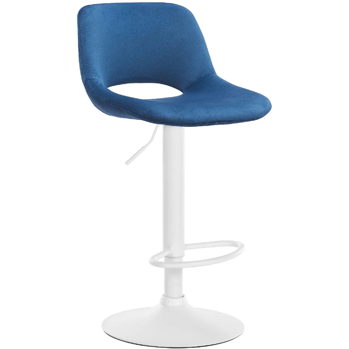 Decoshop26 Tabouret de bar en velours - vue 7