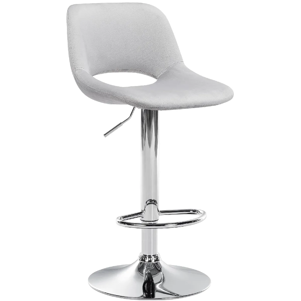 Decoshop26 Tabouret de bar velours - vue 5