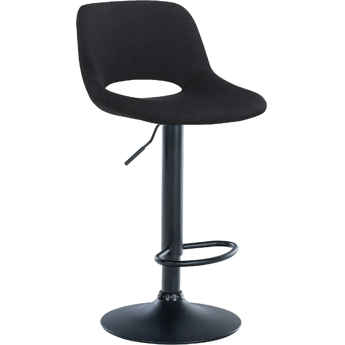 Decoshop26 Tabouret de bar velours - vue 7