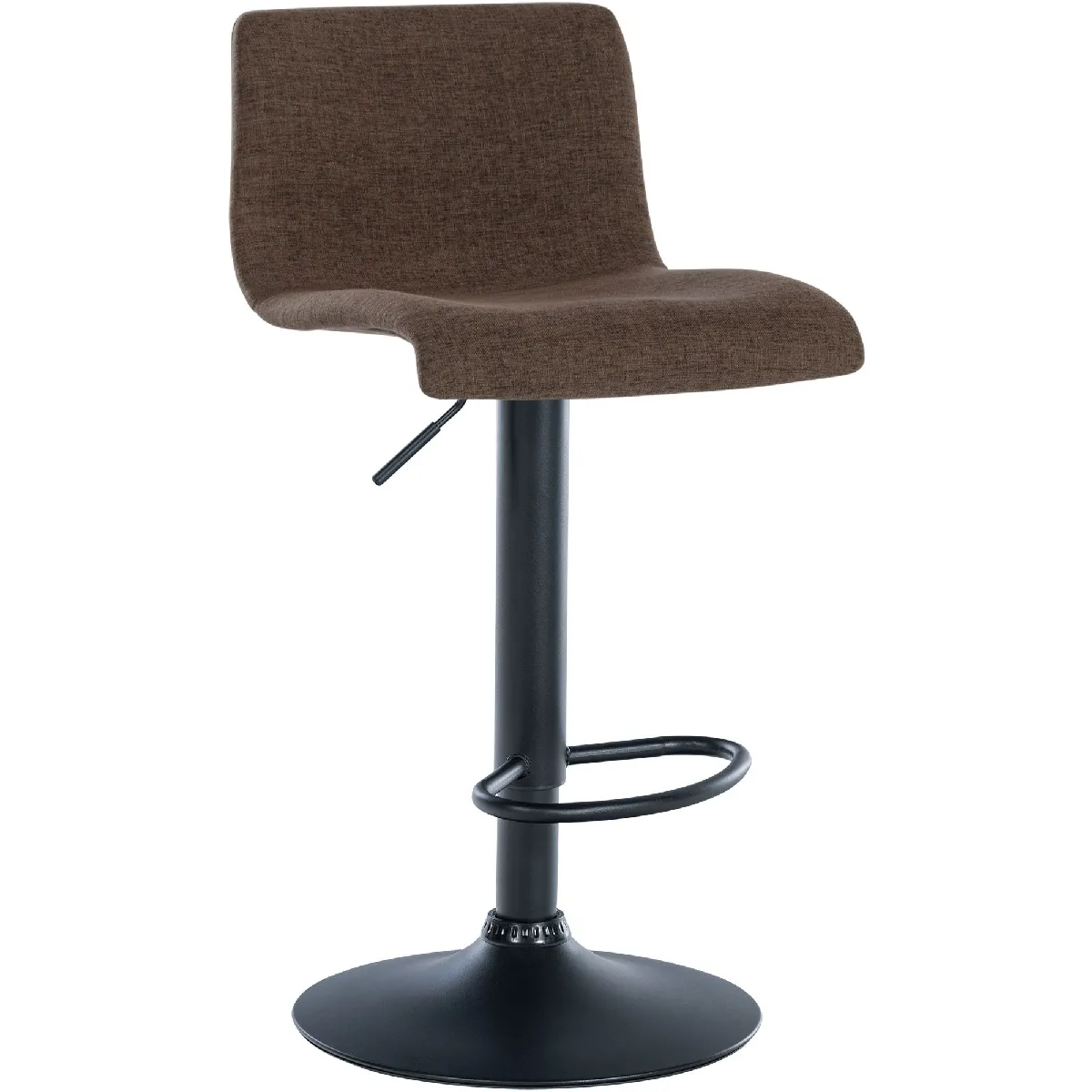 Decoshop26 Tabouret de bar tissu - Marron