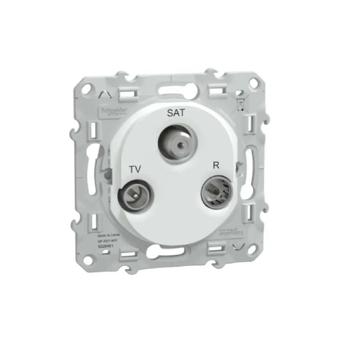 Schneider Electric - Prise TV R-SAT Ovalis - Blanc - Image 3
