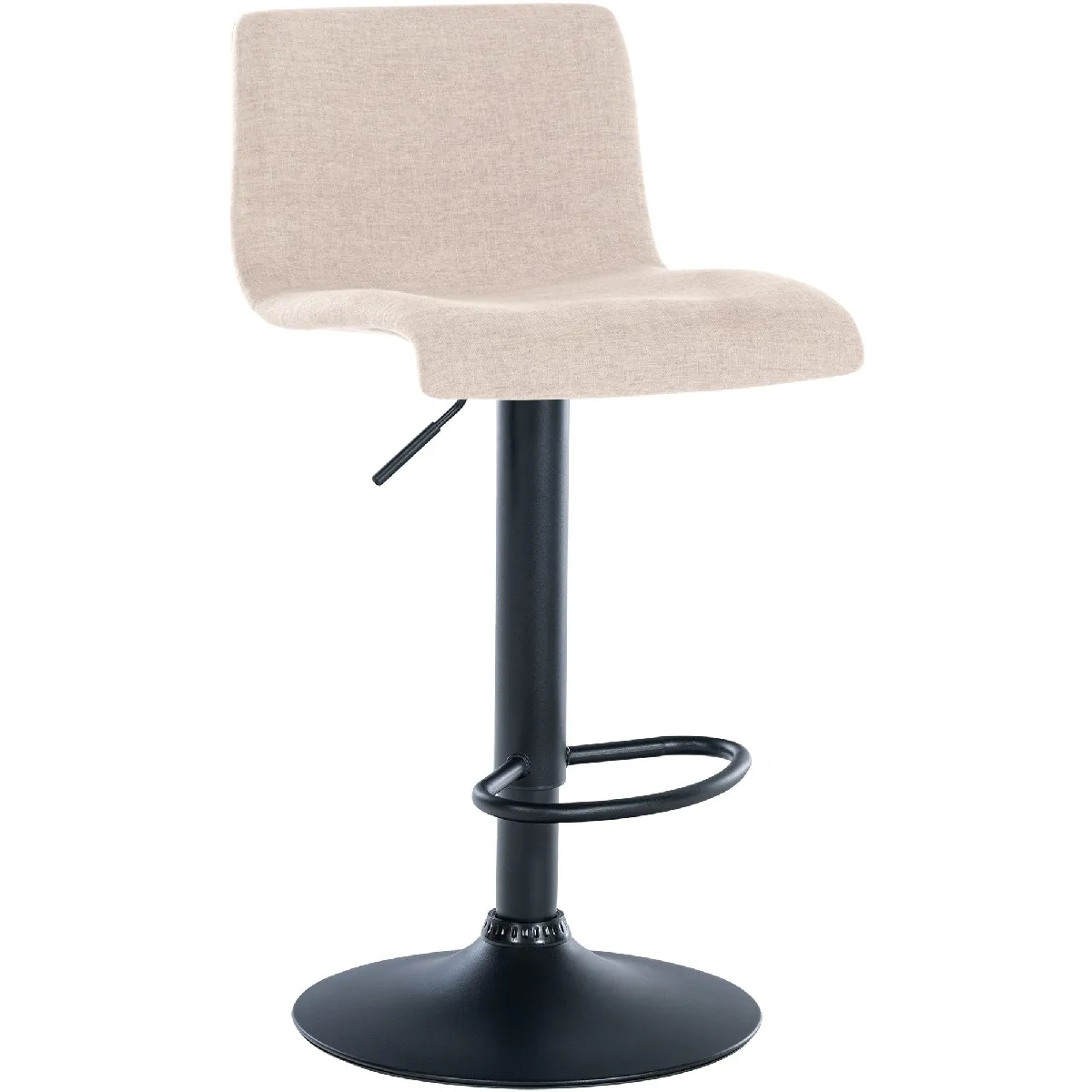 Decoshop26 Tabouret de bar Crème - vue 8