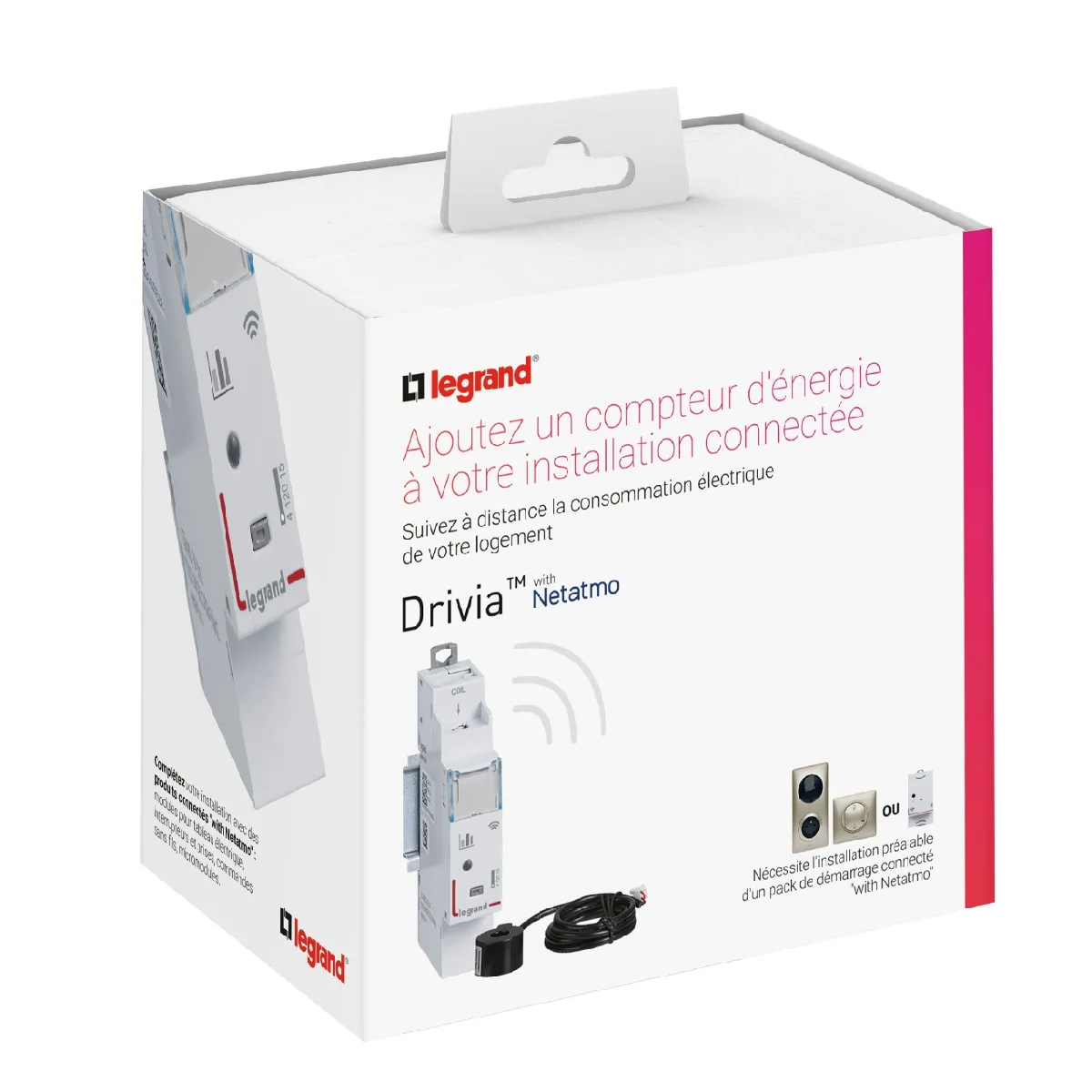 Non Communiqué Compteur D'énergie Connecté Drivia Avec Netatmo Legrand - Avec 1 Transformateur De Courant Fermé 63A - 1 Module - Image 2