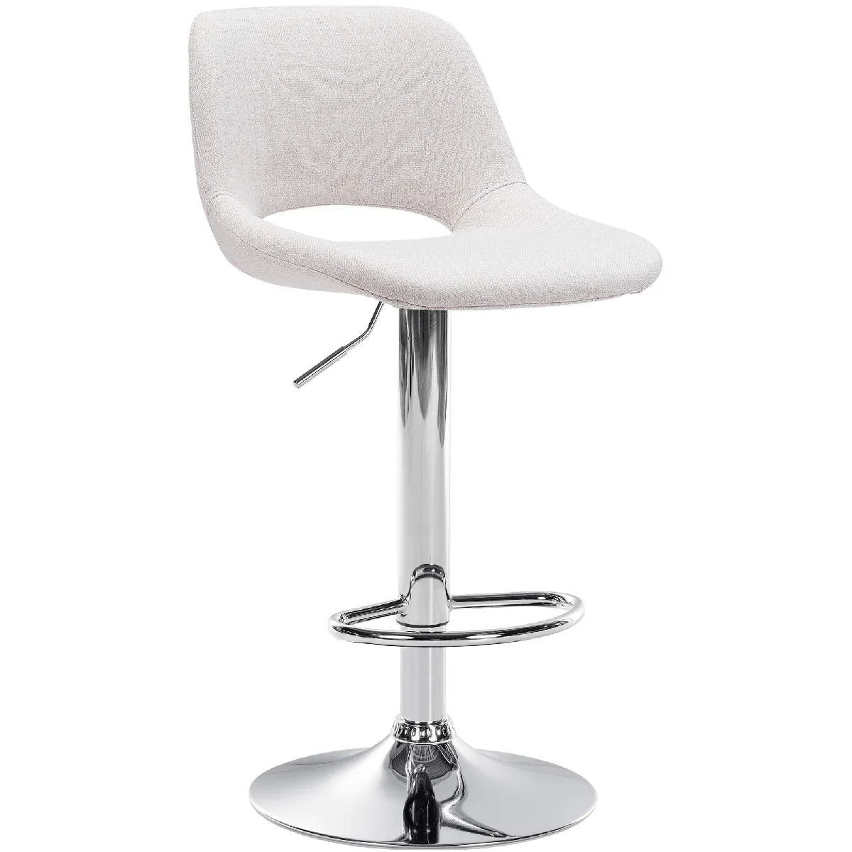 Decoshop26 Tabouret de bar Crème - vue 4