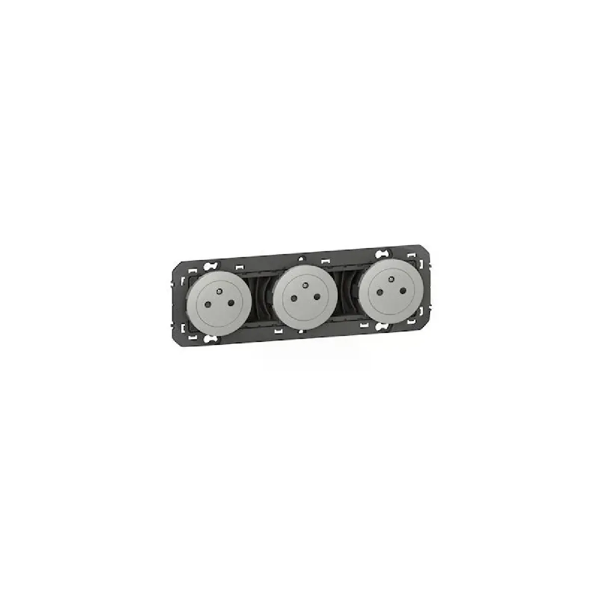 LEGRAND - Triple Prise de Courant Dooxie - 2P+T Surface - 16A - Aluminium - Image 2