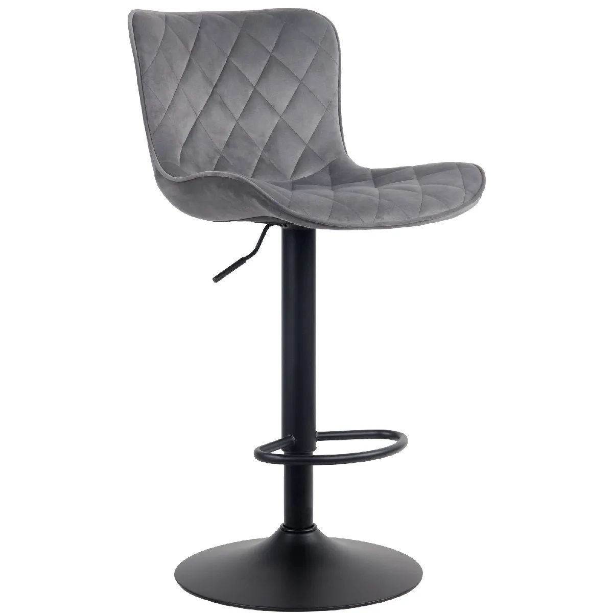 Decoshop26 Tabouret de bar en velours - vue 9