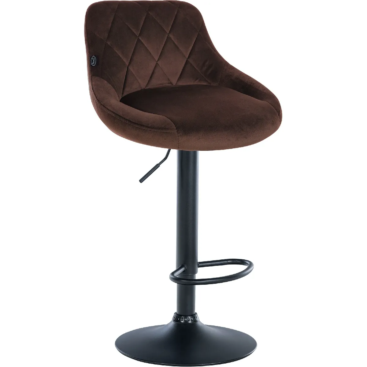 Decoshop26 Tabouret de bar en velours - vue 4