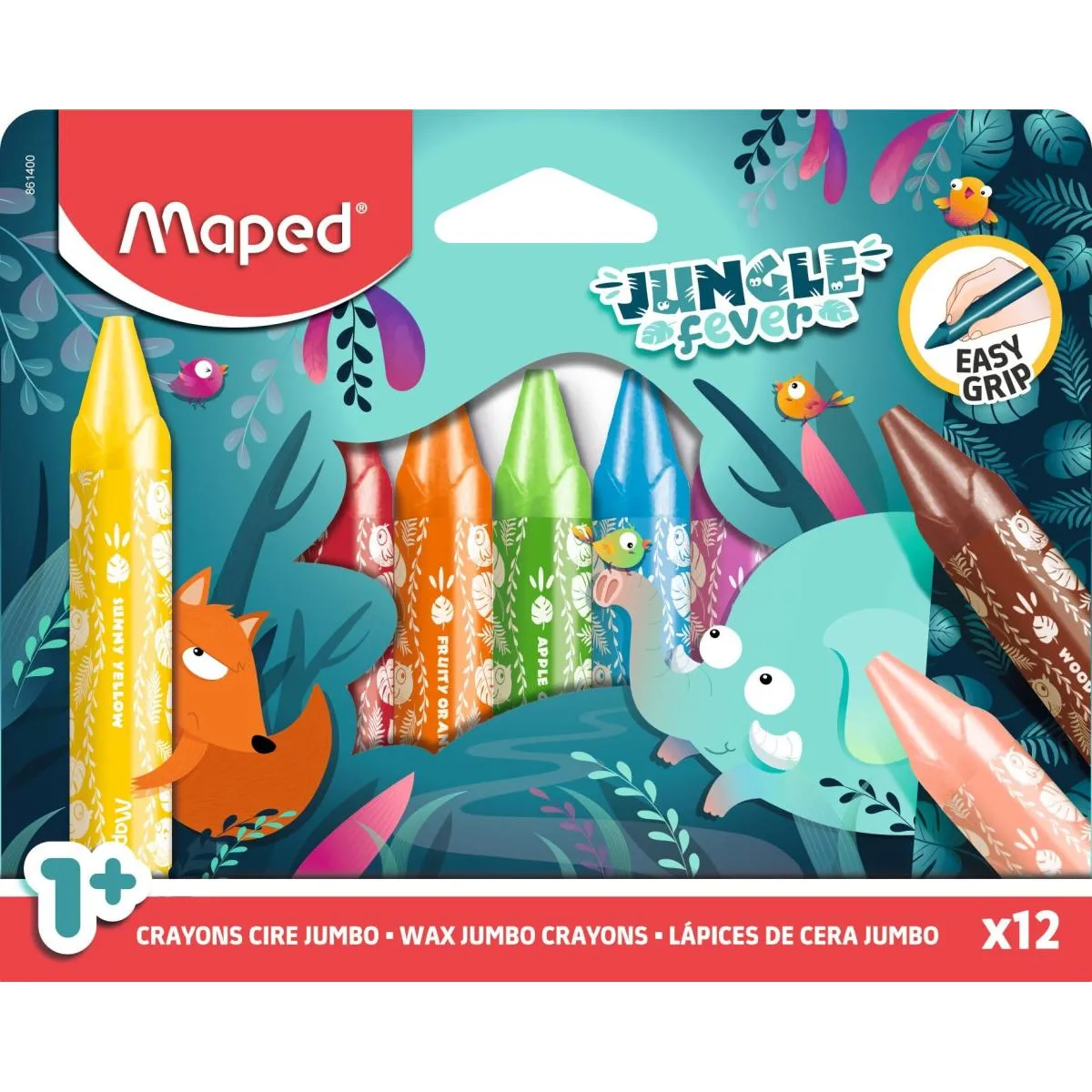 MAPED 12 Crayons de couleurs Maxi Jungle Fever - vue 2