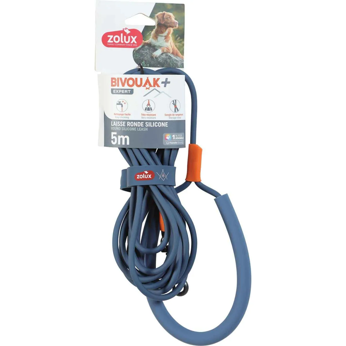 ZOLUX Longe ronde silicone - Bleu 5 m ZOLUX Longe ronde silicone - Bleu 5 m