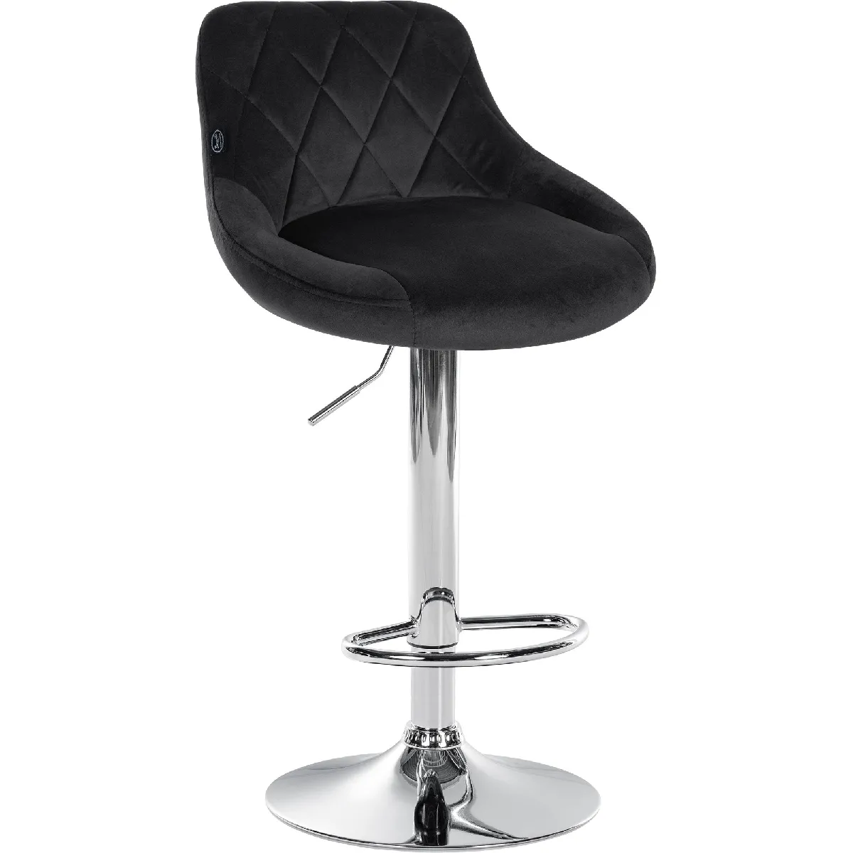 Decoshop26 Tabouret de bar en velours - vue 5