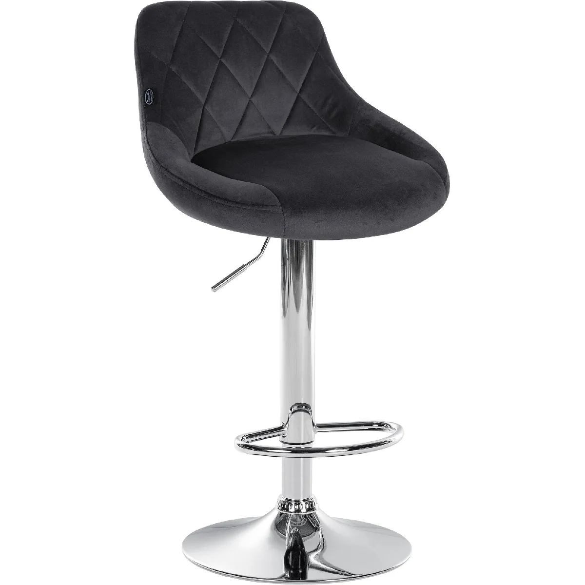 Decoshop26 Tabouret de bar en velours - vue 2