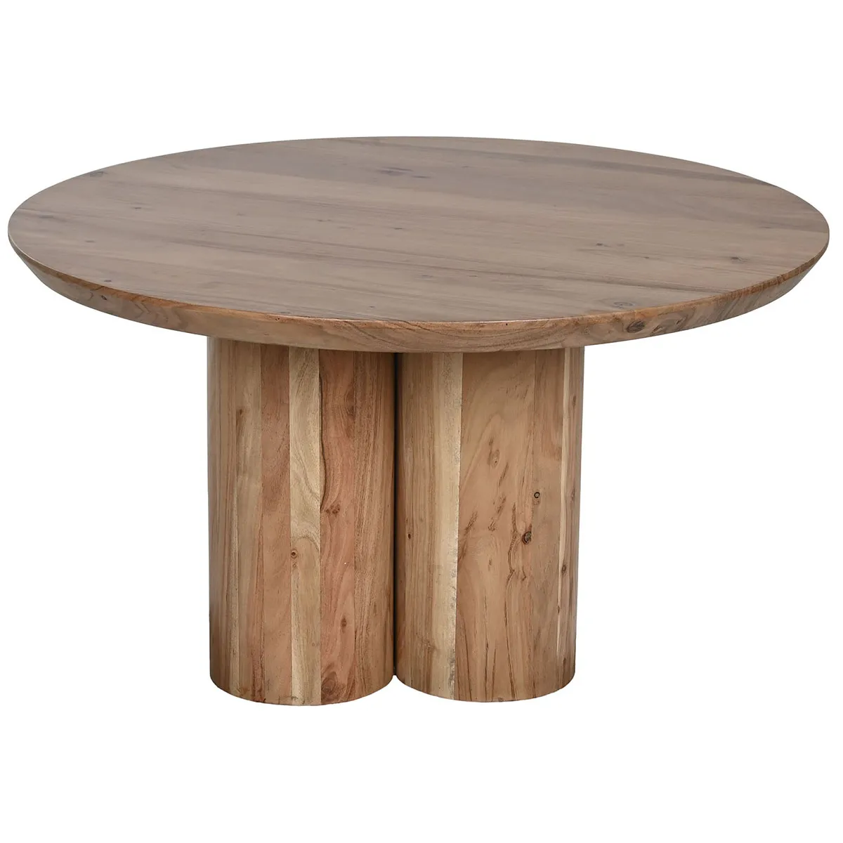 Comparer les prix de PEGANE Table Basse Ronde Bois Acacia