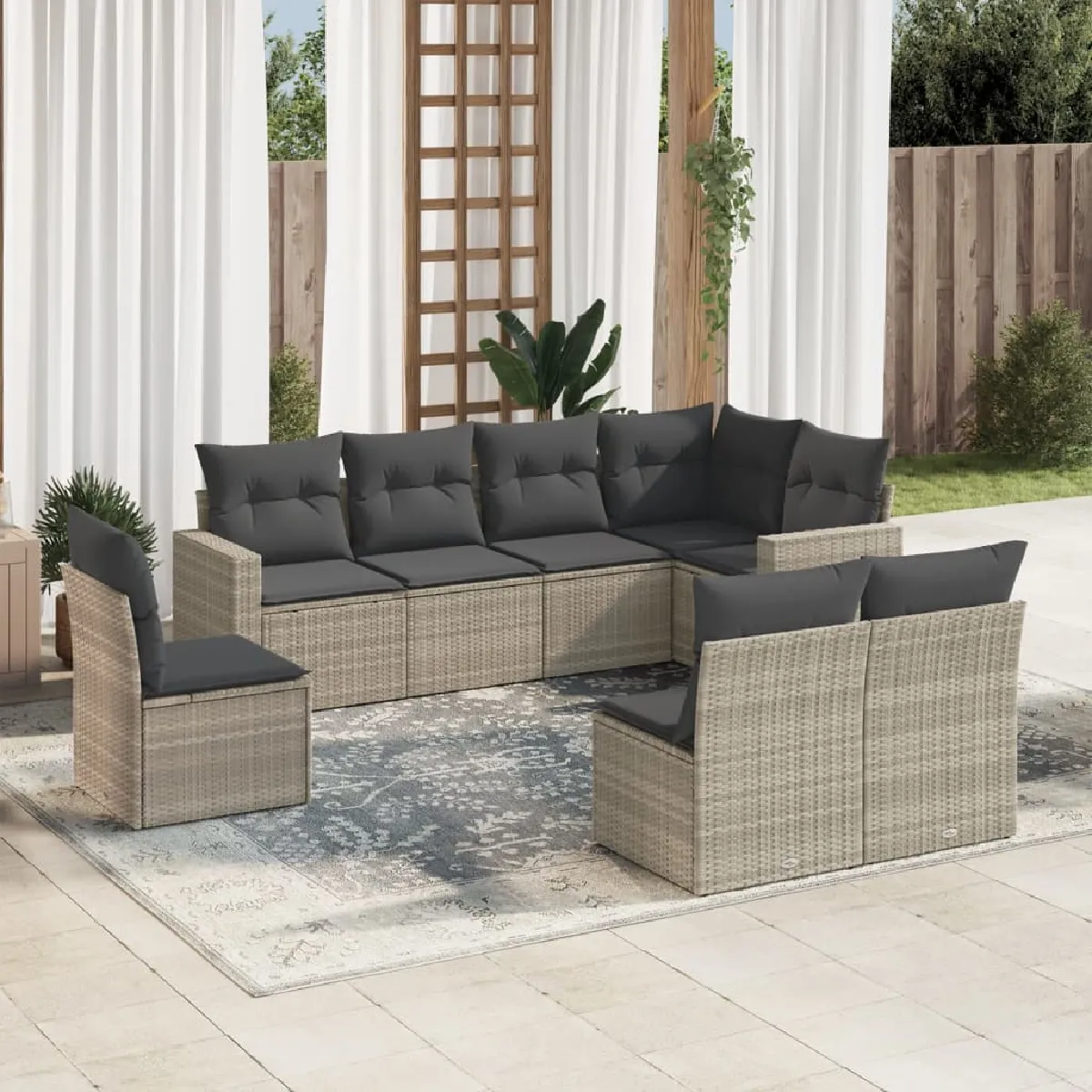 Salon de jardin 8 pcs - vue 2