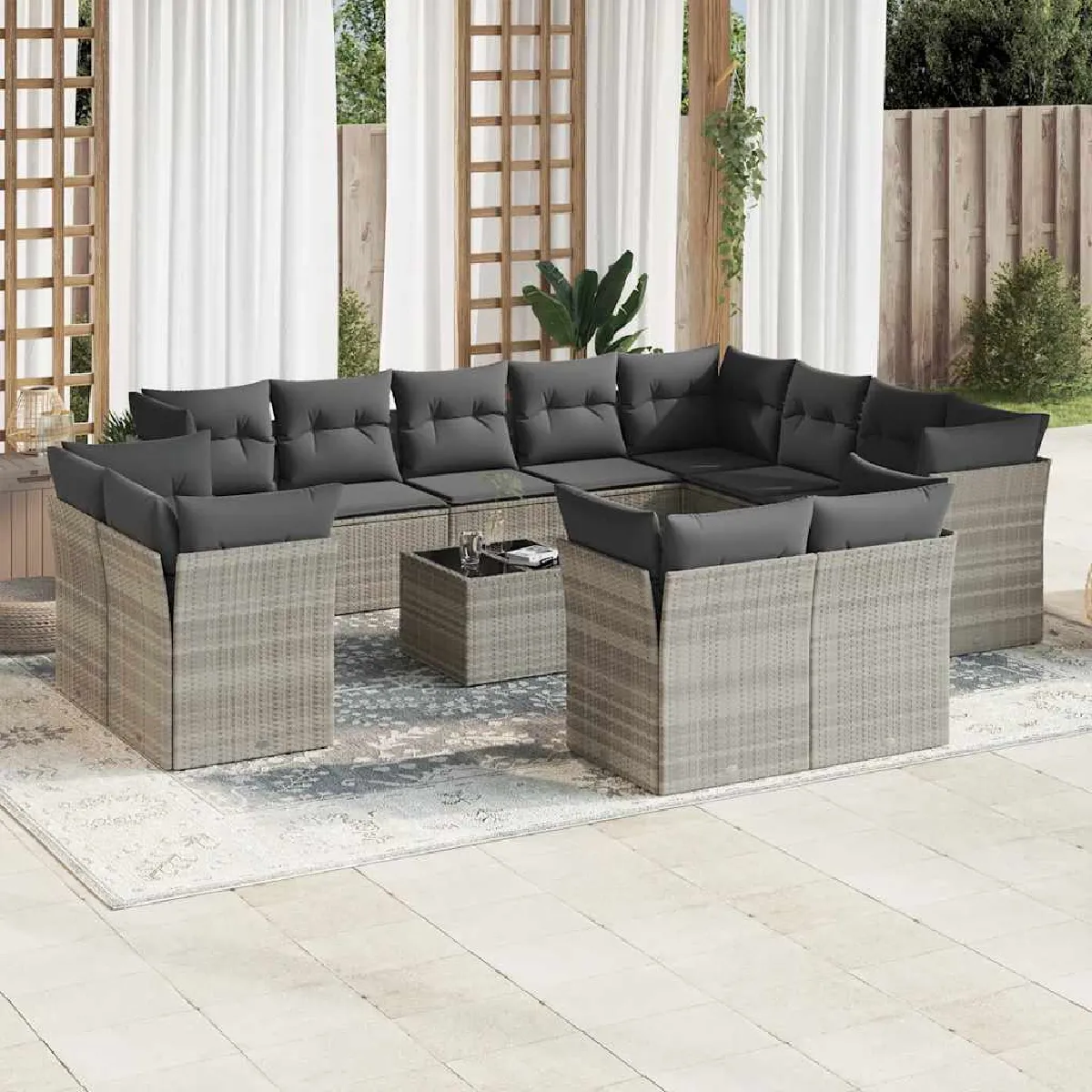 vidaXL Salon de jardin 13 pièces - vue 3