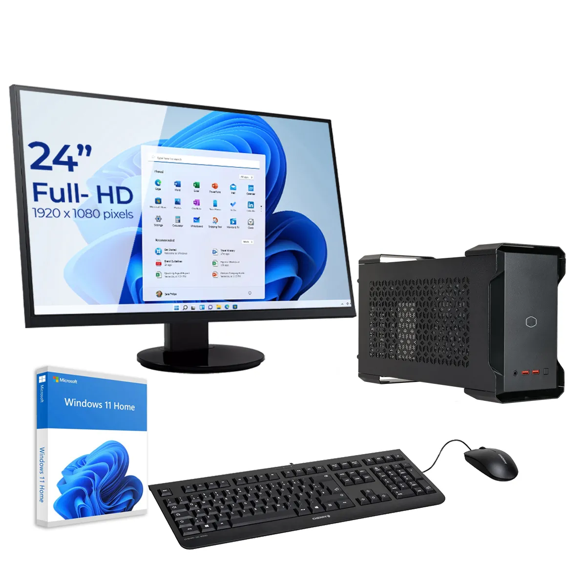 Sedatech Pack Mini-Pc Office, Intel I7-9750H, 16Go Ram, 1To Ssd, Win 11, Ecran 24''