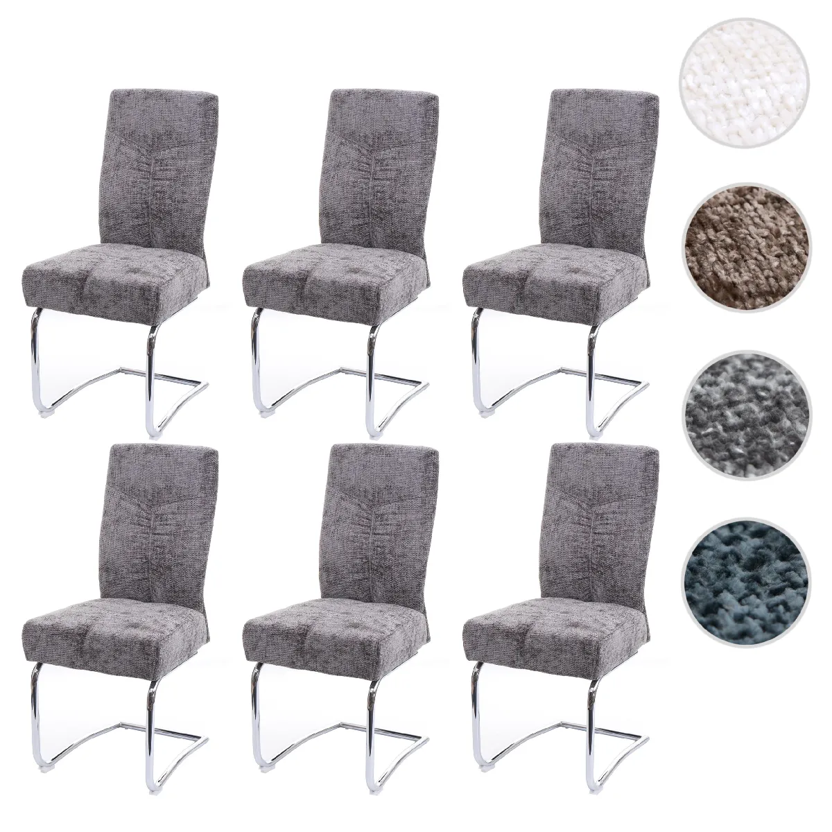 Mendler Gris Chaises De Salle À Manger Hwc-G56 - Foncé
