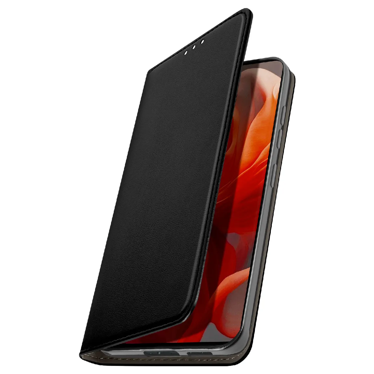 Avizar Noir Étui Pour Motorola Moto G85 Clapet Porte-Carte Magnétique