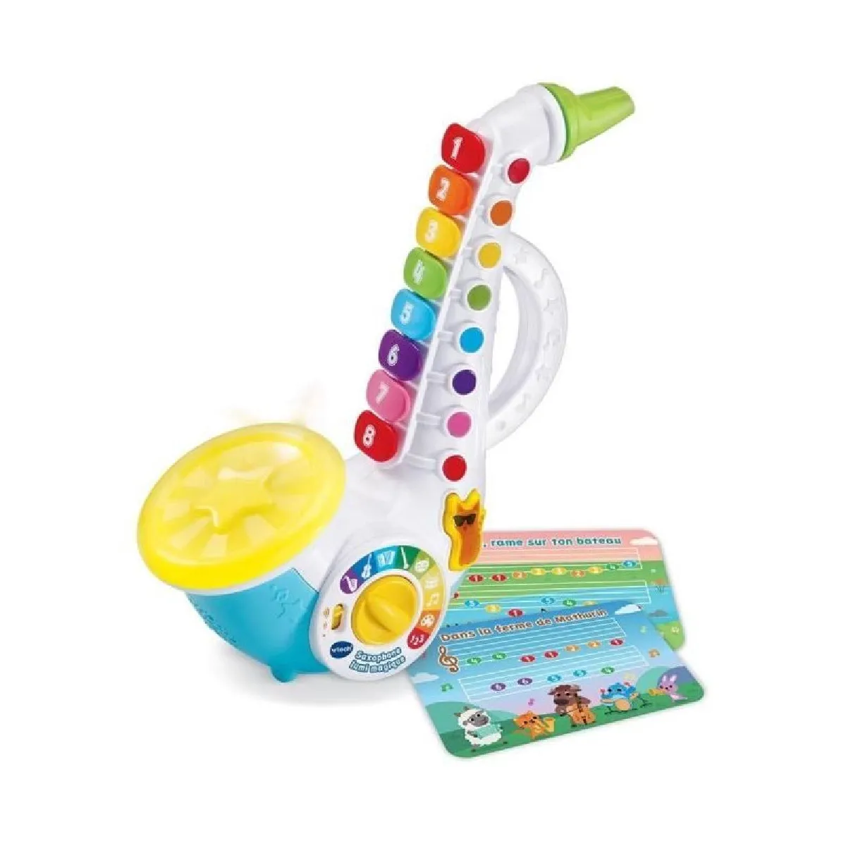 VTech Saxophone Lumi Magique Instrument de Musique Enfant Saxophone Interactif avec Partitions de 4 Comptines Jouet d'Éveil Musical Cadeau Enfant Dès Contenu en Français - vue 10