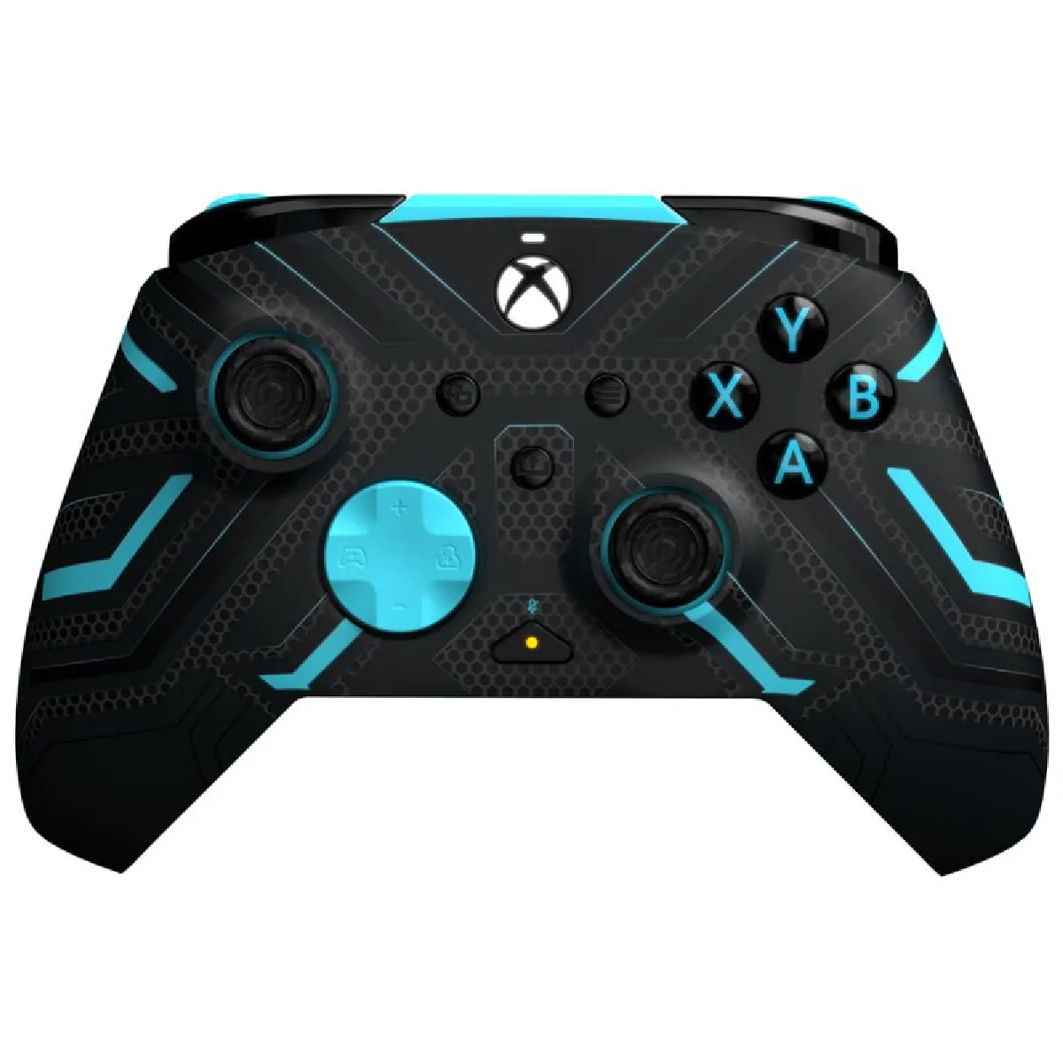 Manette de jeu - MICROSOFT - Blue Afterglow Wave LED - Filaire - 3M - Personnalisable - Informatique