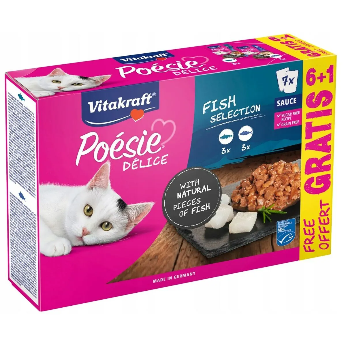 Comparer les prix de Aliments pour chat Vitakraft Poesie Delice Fish selection Poisson