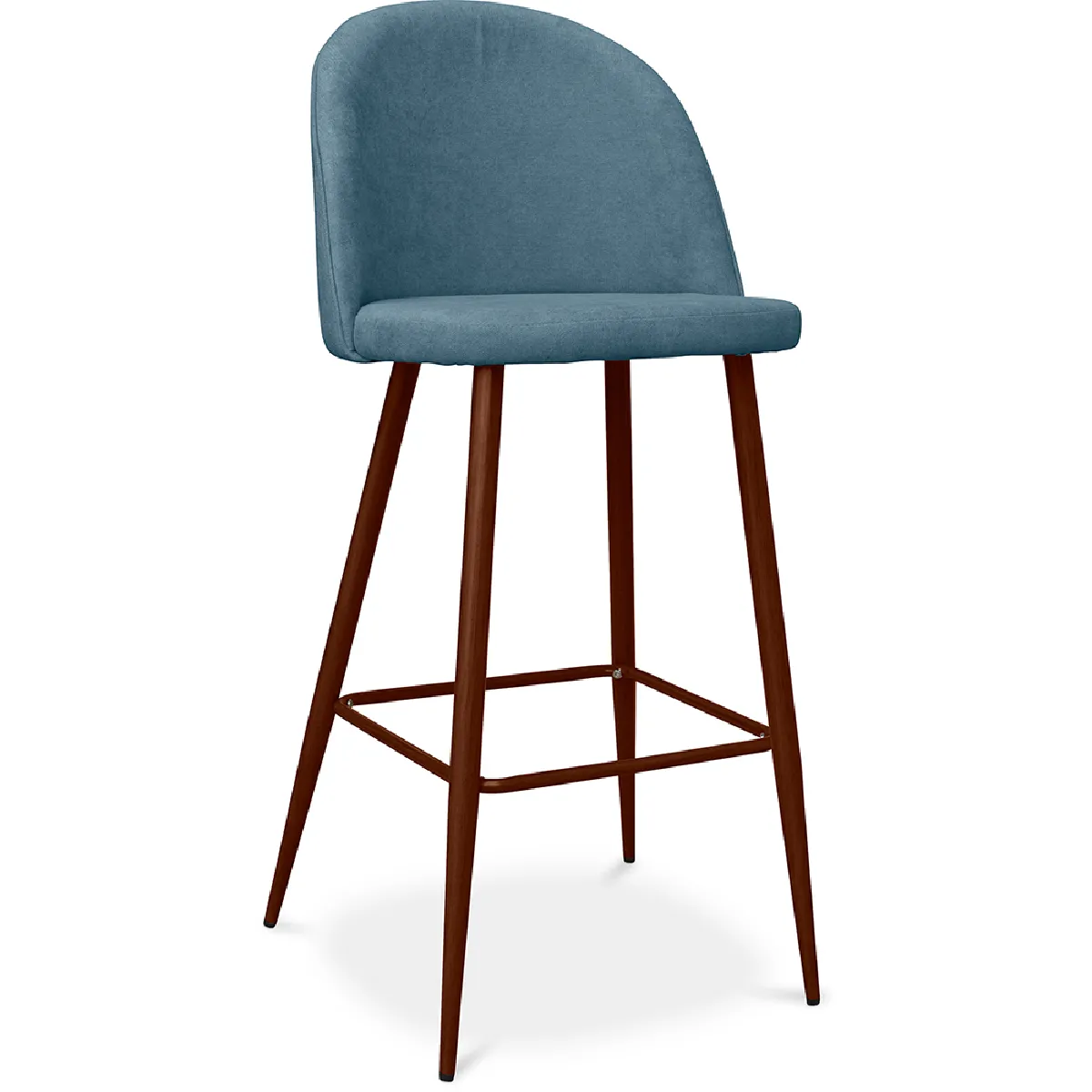 Tabouret rembourré en tissu Design scandinave 76cm Evelyne Jaune - vue 3