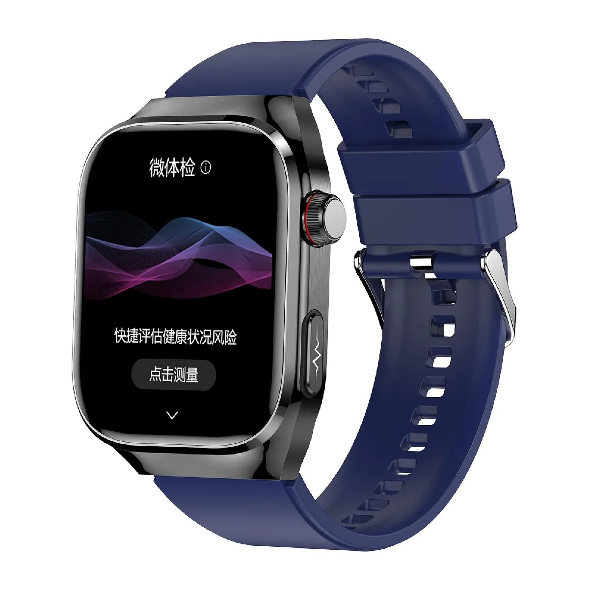 Yonis Bleu Montre Connectée Amoled - 2,04 Pouces