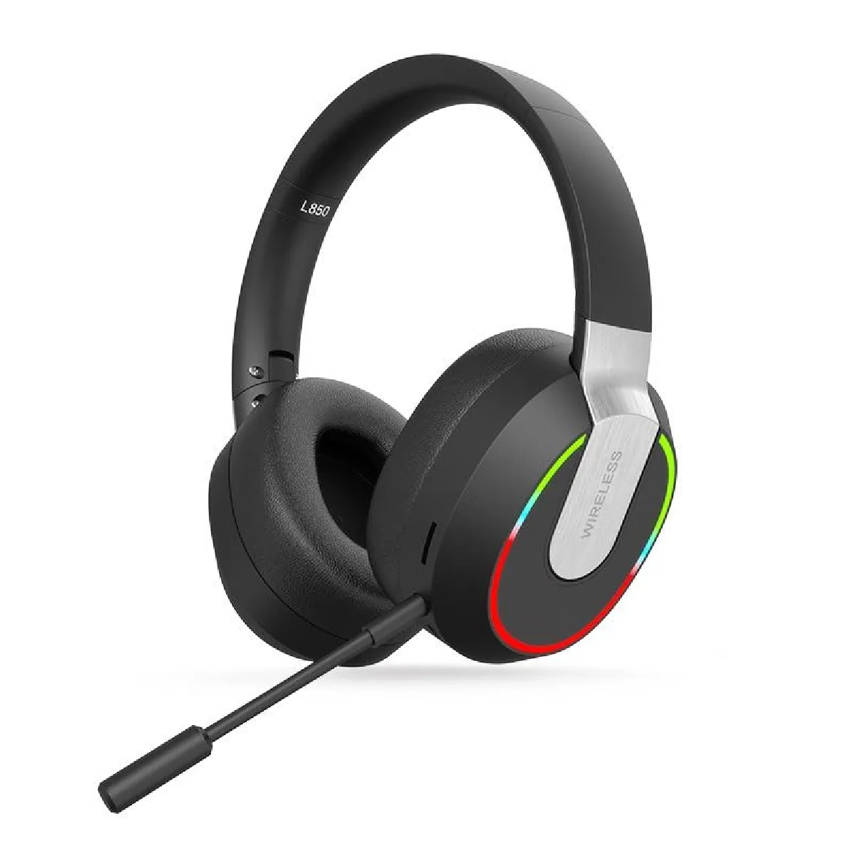 Yonis Noir Casque Audio Sans Fil Réduction De Bruit Pliable Avec Microphone Et Longue Autonomie