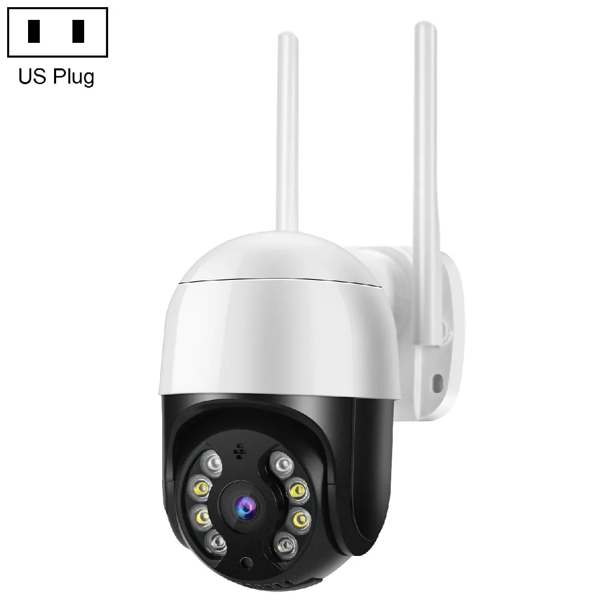 Yonis Blanc Camera Ip Hd Wifi Vision Nocturne Détection Mouvement Audio Bidirectionnel