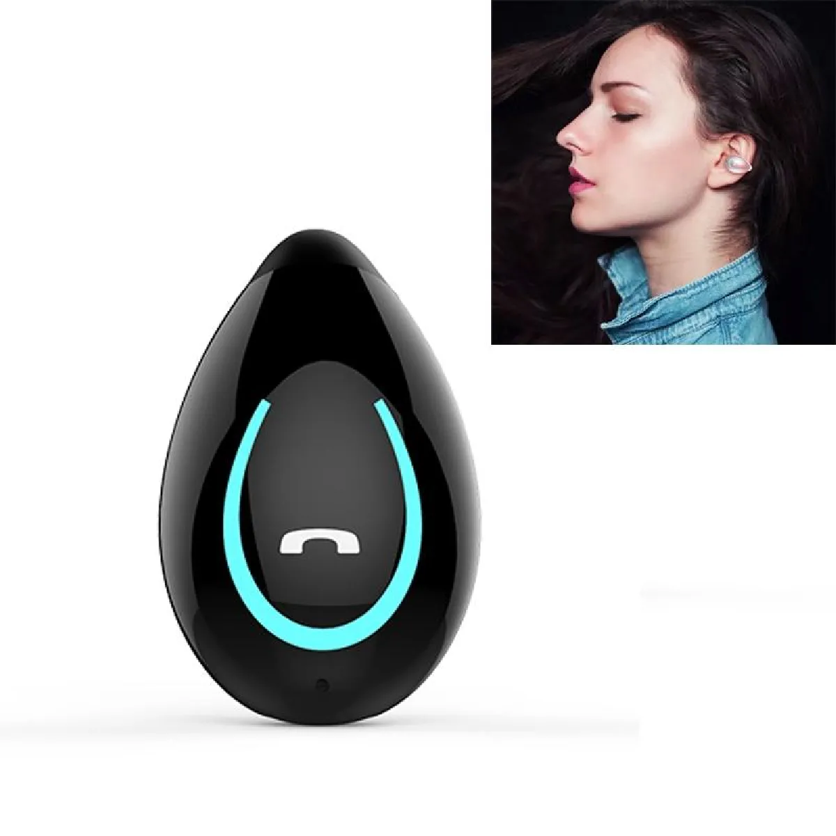 Yonis Noir Ecouteurs Bluetooth