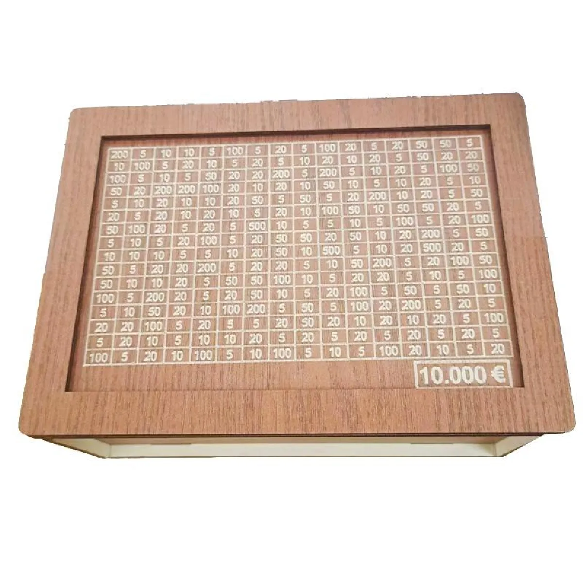 Yonis Tirelire Bois Avec Compteur Décorative