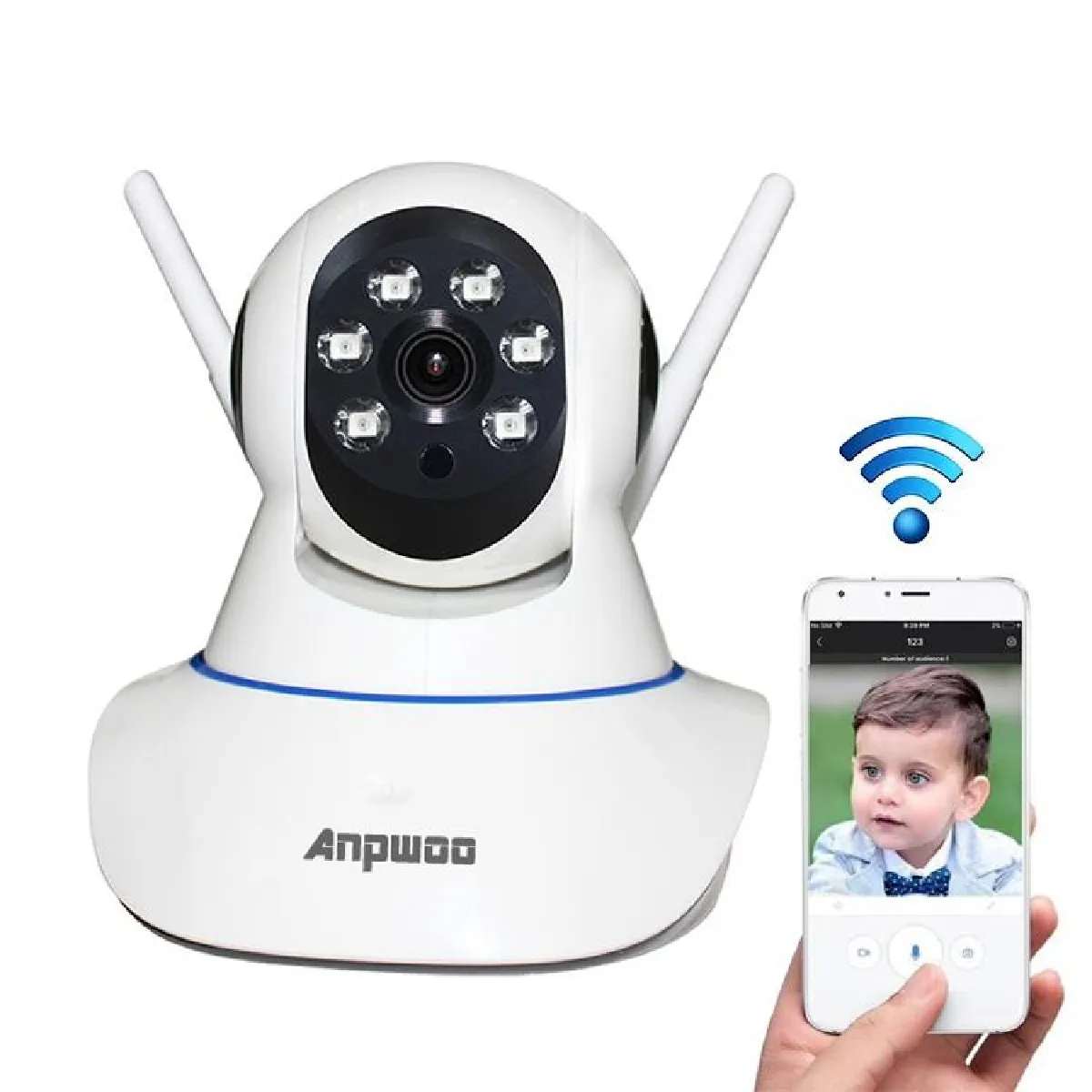 Yonis Camera Ip Hd 720P Vision Nocturne Détection Mouvement Wifi Jusqu'à 4 Utilisateurs - Image 2